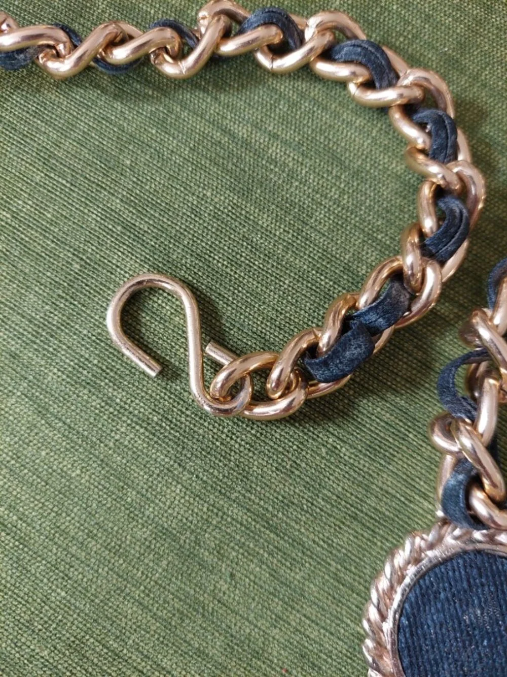 Chanel style large link belt